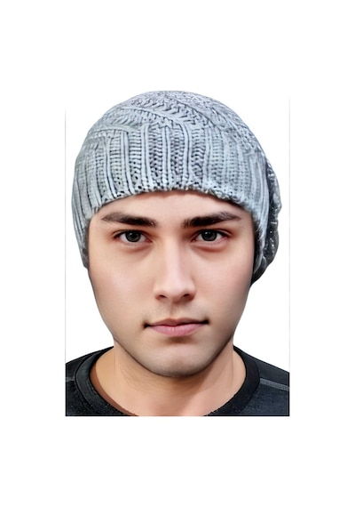 Tezzgelsin Erkek Örgü Triko Kışlık Bere Gri