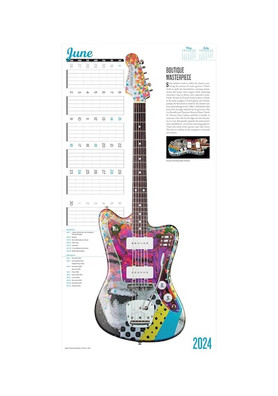 Guitars Wall Calendar 2024: A Year Of Pure Mojo Çok Renkli