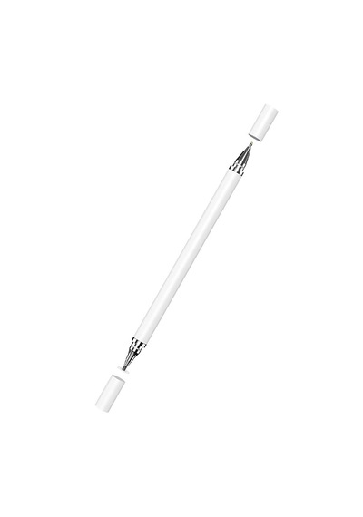 Forzacase FC470 Telefon Tablet Uyumlu 2 in1 Disk Uçlu Stylus Dokunmatik Kalem Beyaz
