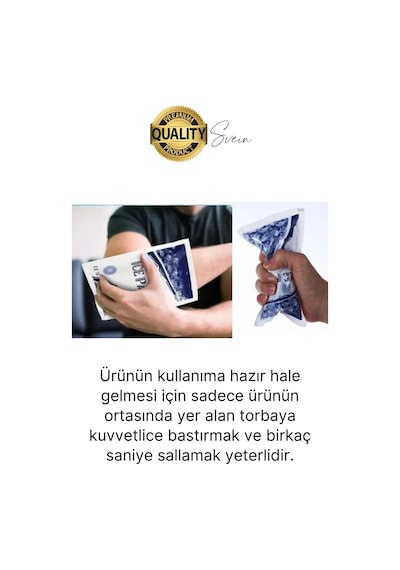 3 Adet Tek Kullanımlık Anında Hazır Soğuk Kompres Ped Buz Torbası Acil I Lk Yardım Paketi Terapi