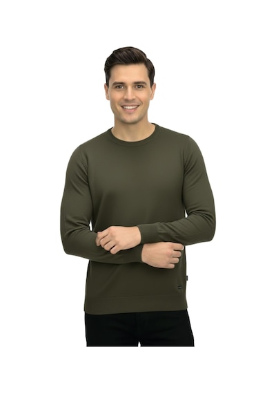 Raymons Erkek Spor Sıfır Yaka Regular Fit Kazak Bgl-st04953 Haki