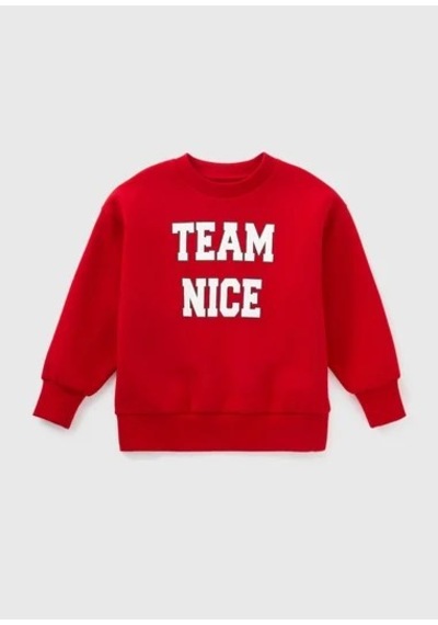 Çocuk Kırmızı Baskılı Sweatshirt 001