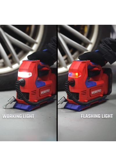Workpro Wp394010 20v/12volt 150 Psı Ayarlanabilir Dijital Basınç Göstergeli Hava Pompası Aküsüz