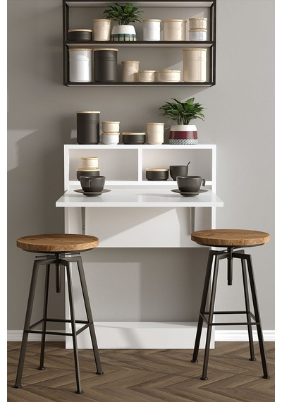 Decormet Bracked Çok Fonksiyonlu Masa Beyaz beyaz