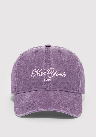 Mavi - New York Nakışlı Mor Şapka 1913735-30780