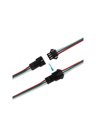 10 Adet Jst Sm 3 Pin Konektör Led Güç Dişi Sm Bağlantı Kablo Adaptör Ws2812b Ws2812 Ws2811 Led Işık Şeridi