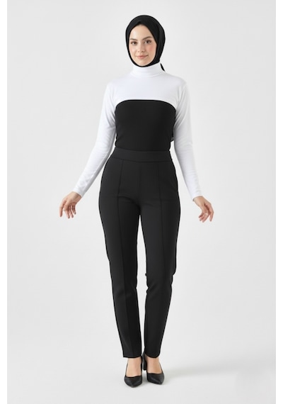 A02teks Dik Yaka Boyunluklu Kolluk Uzun Kollu Boyunluk Tesettür Boyunluk Balıkçı Yaka Bodysuit Beyaz