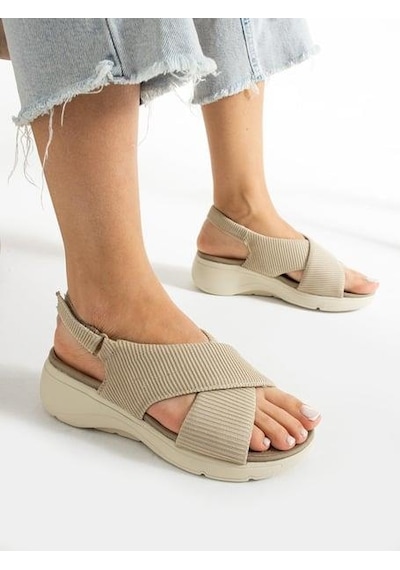 Papuçcity 02790 Orto Pedik Günlük Kadın Triko Sandalet 001