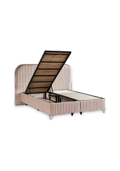 Line Visco Lüks Baza Ve Başlık Seti 150x200 Cm Çift Kişilik Baza Ve Başlık Takımı Krem Babyface