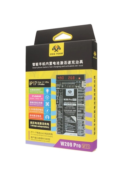 Oss Team W209 Pro V11 Akıllı Telefon Bataryası Hızlı Şarj Ve Aktivasyon Kartı iPhone Uyumlu 6-17 Pro Max/apple Watch/android Telefonlar İçin