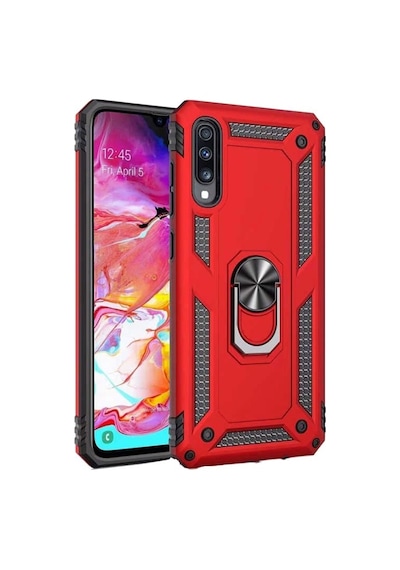 Smcase Samsung Galaxy Uyumlu A70 Kılıf Vega Yüzüklü Tank Kapak