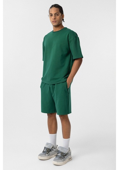 Basic Oversize Şort Takım Nefti