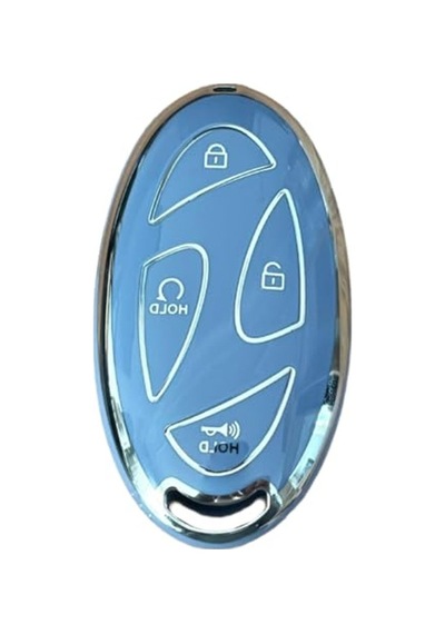 Autohan Keys Nano Anahtar Kılıfı, Tucson, Ioniq Ve Kona İle Uyumlu, 5 Butonlu, Gri Gümüş