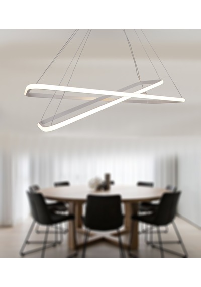 Tt400-2 By Tt Ayd Dikdörtgen Sarı Işık 2l İ Matbeyaz Led Avize Beyaz