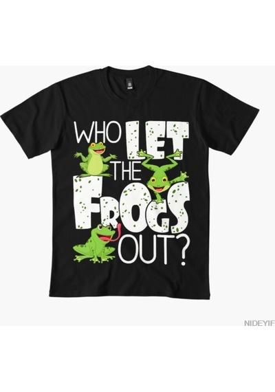 Flood Of Style Kurbağaları Nasıl Dışarı Çıkardılar Tişört Erkek Kadın %100 Pamuklu Tişörtler 3xs-3xl Üstler Siyah