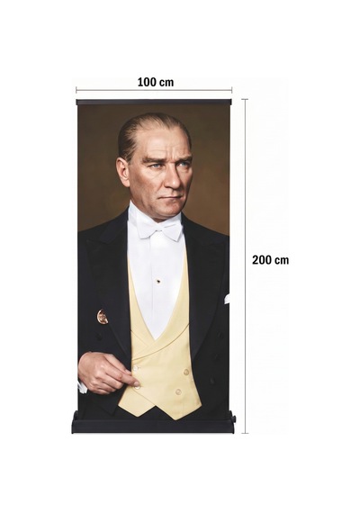 Atatürk Poster Baskılı Pro Roll Up Banner 100x200cm No:4 Diğer