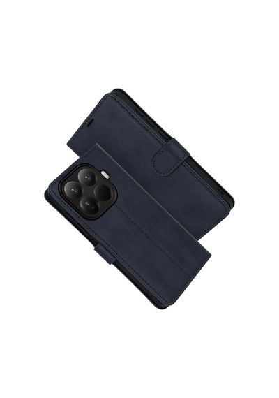 Xiaomi Mi 15t Pro Trend S Plus Kapaklı Kılıf - Lacivert Evimdeyokyok