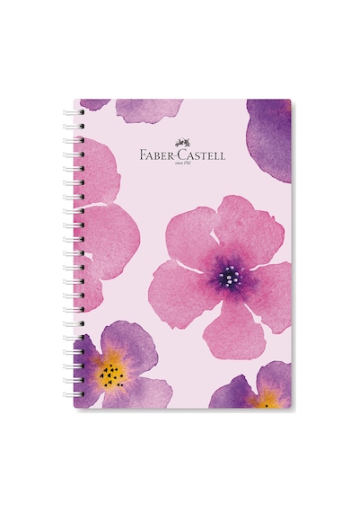 Karton Kapak,flowers Defter,100 Y,kareli,80 Gr Kağıt,spiral,1 Adet Karma Renk Gönderilir