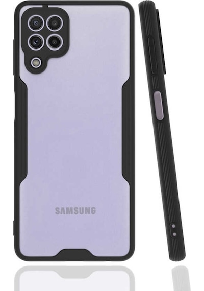 Galaxy M32 Kılıf Kamera Korumalı Arkası Şeffaf Silikon