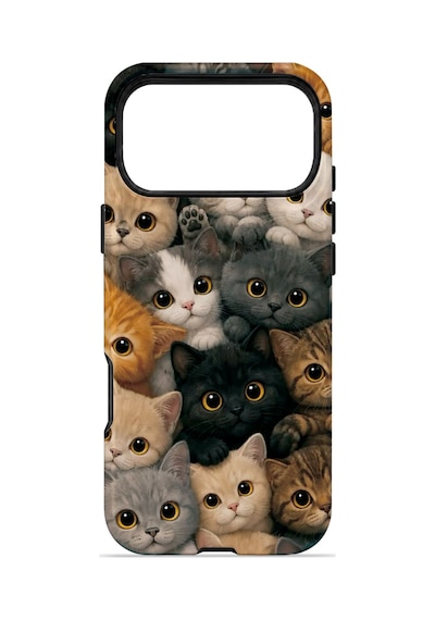 Velvoria Valestra Kedi Kalabalığı Apple Apple iPhone Uyumlu 18 Pro Max Darbe Korumalı Kılıf Valestra Select - Kedi Kalabalığı