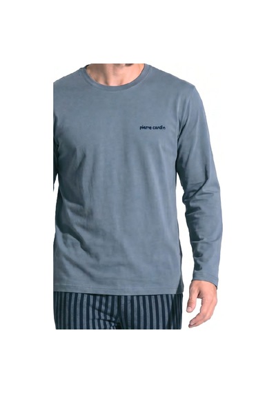 Pierre Cardin 6147 Erkek Uzun Kollu Bisiklet Yaka Pijama Takımı -gri