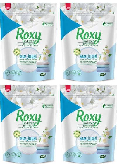 Dalan Roxy Bio Clean Doğal Matik Toz Sabun Bahar Çiçekleri 4 x 800 G