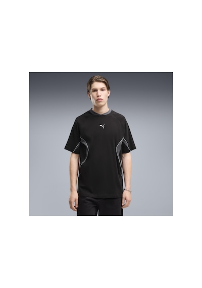 Puma Kısa Kol T-shirt Erkek Siyah Sport Relaxed Blocki