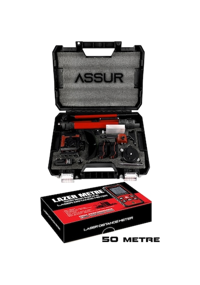 Lazer Metre + 360 16 Köşe Otomatik Hizalama Tripod'lu Lazer Metre Hizalama-3179