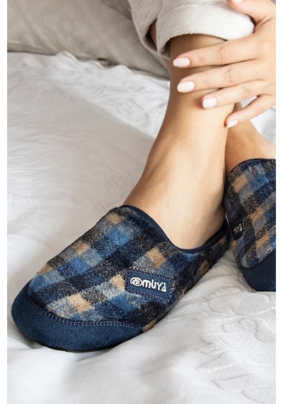 Muya Merida Anatomik Taban Unisex Ev Terliği Lacivert