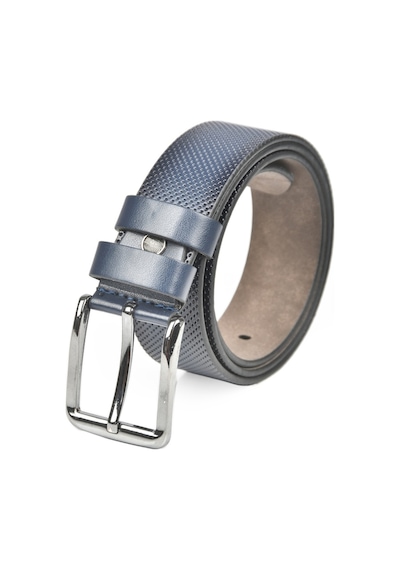 Deepsea Erkek Lacivert 4 Cm Eninde Nokta Desenli Suni Deri Kemer 2402610 Lacivert