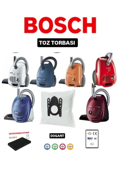 Bosch Uyumlu Serie 6 - 4 Süpürgesi Toz Torbası 10 Adet