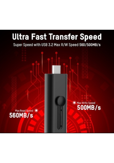 Hiksemi HS-USB-S306C-512G-U3 512 GB USB 3.2 Flash Bellek