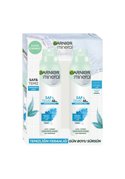 5 Adet Garnier Mineral Saf & Temiz Arındırıcı Etkili Deodorant 2 X 150 Ml