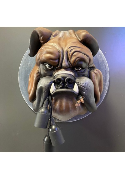 Duvar Buldog Köpek Lamba Aydınlatma