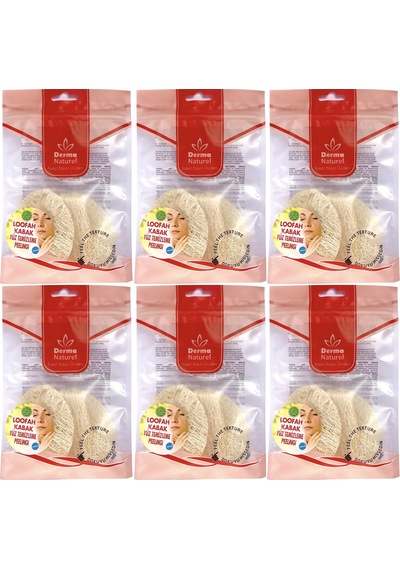 Derma Naturel Loofah Yüz Temizleme Peeling Ms-06 6 Lı Set