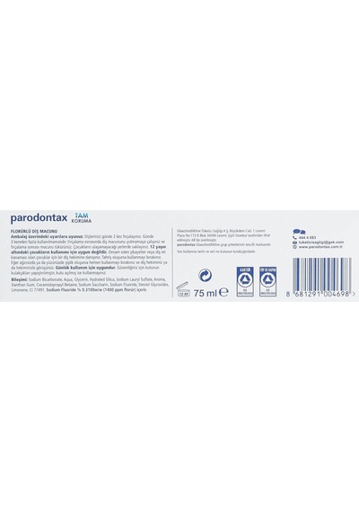 Diş Eti Bakımı Tam Koruma Diş Macunu 75 Ml 3 Paketi