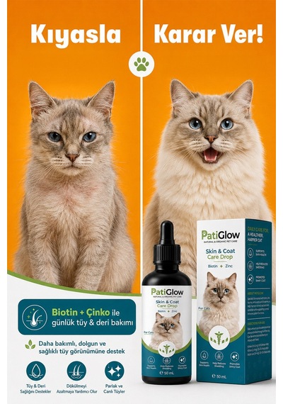 Bezos Patiglow Kedi Tüy Ve Deri Bakım Damlası 50 Ml Nıda