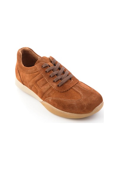 Bambi Taba Süet Hakiki Deri Kadın Sneaker K01756111102