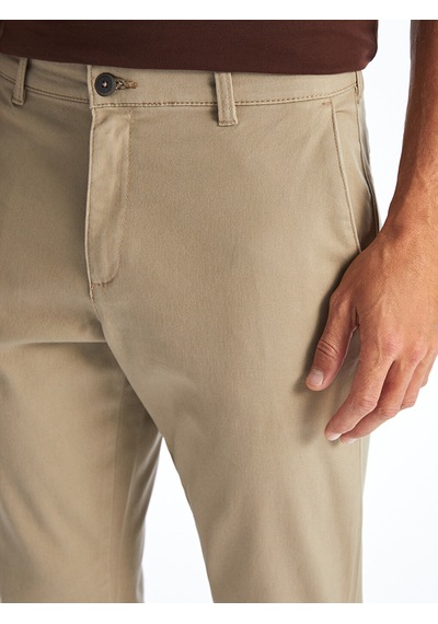Lcwaıkıkı Classic Bej Dar Kalıp Erkek Chino Pantolon