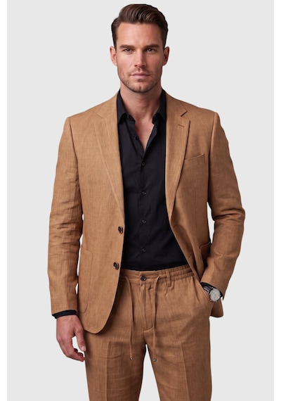Rizzup Erkek Taba Dar Kesim Keten Görünümlü Yazlık Takım Elbise Pantolonu Lastikli İpli Takım 2600719 Rizzup Erkek Taba Dar Kesim Keten Görünümlü Yazlık Takım Elbise Pantolonu Lastikli İpli Takım 2600719