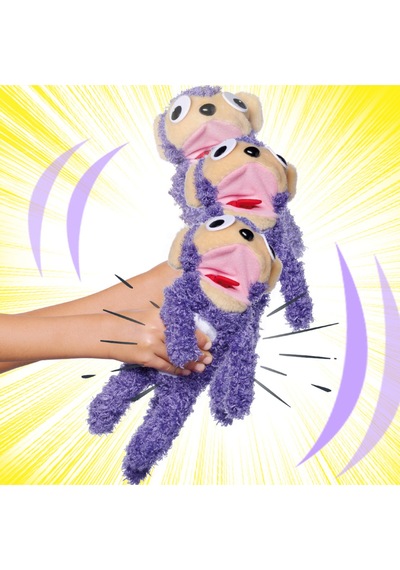 Screamerz Sesli Peluş Çılgın Maymun Mor