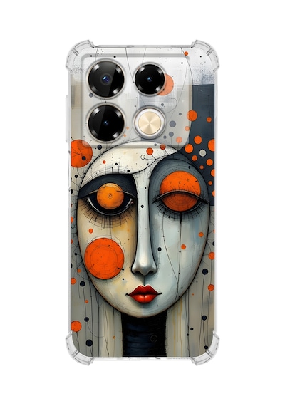 Printify Infinix Note 40 Pro İle Uyumlu Şeffaf Silikon Kılıf Uv Baskılı Esnek Tpu Kapak Odak No1