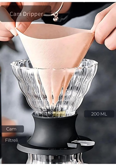 Cam Dripper Ayarlanabilir Filtreli Kahve Çekirdeği Ayrıştırma 200 Ml