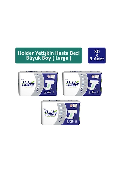 Holder Yetişkin Hasta Bezi Büyük Boy L 3 x 30'lu