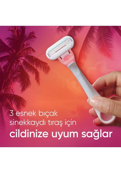 Gillette Venus Smooth Miami Kadın Tıraş Bıçağı 3'lü