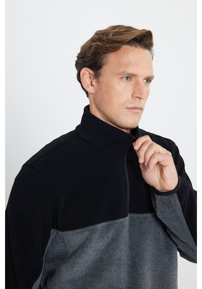 AC&Co / Altınyıldız Classics Erkek Siyah-Antrasit Standart Fit Günlük Rahat Çift Renkli Polar Spor Sweatshirt 4A5221100015SSAS AC&Co / Altınyıldız Classics Erkek Siyah-Antrasit Standart Fit Günlük Rahat Çift Renkli Polar Spor Sweatshirt 4A5221100015SSAS
