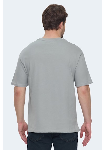 Slazenger Vellamo Erkek Oversıze Gri Tişört Gri