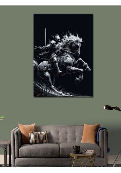 Kanvas Tablo Kara Şövalye 100cmx140cm