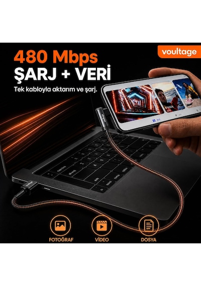 Type-c To Type-c L Uçlu 60w Pd Hızlı Şarj Kablosu, 1 Metre, 90 Dirsek Uçlu Usb-c Kablo, 3a, 480 Mbps Veri Aktarımı, Örgülü Naylon, Telefon, Tablet Ve Bilgisayar Uyumlu Siyah