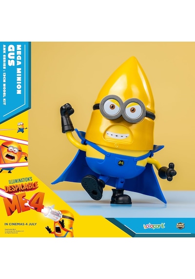 Minion 4 Mega Gus Aksiyon Figürü Değiştirilebilir Yüzler Döner Kafa Hareketli Eklem 13 Cm